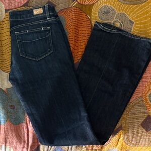 PAIGE Dark Indigo Boot Cut Jeans